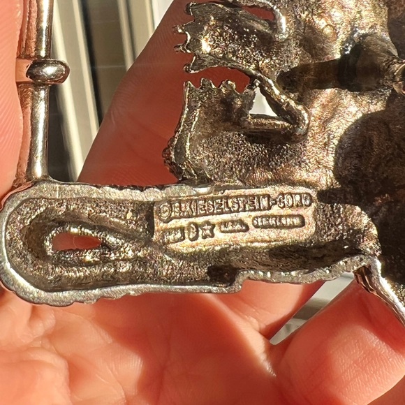 Vintage Barry Kieselstein Cord Sterling Alligator belt buckle - Picture 3 of 3